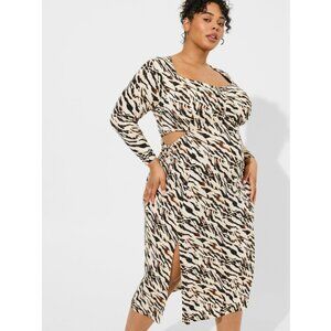 Torrid Zebra Print Dress - Black and Cream